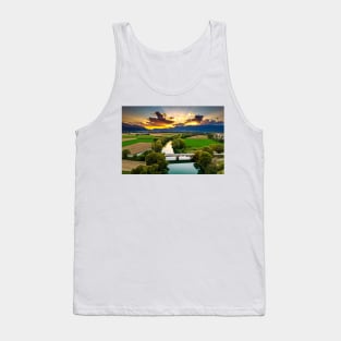 Pineios river sunset Tank Top